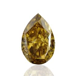 1.05ct Fancy Deep Brownish Greenish Yellow, Pear Shape, SI2 Clarity