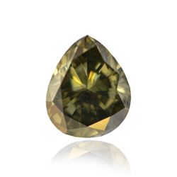 .82ct Fancy Dark Gray Yellowish Green, Pear Shape