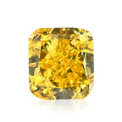 3.13ct Fancy Vivid Yellow, Radiant Shape, SI1 Clarity