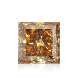 2.09ct Fancy Yellow Brown, Princess Shape, VS2 Clarity