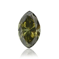 .61ct Fancy Dark Brown Greenish Yellow, Marquise Shape