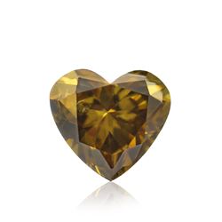 .55ct Fancy Deep Brown Greenish Yellow, Heart Shape, SI1 Clarity
