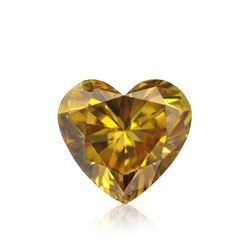 .51ct Fancy Deep Brownish Greenish Yellow, Heart Shape, SI2 Clarity