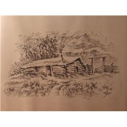 Robert "Bob" Hall, Pen and Ink,