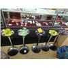 Image 1 : 5 Art Glass Flowers -5 Times the Money - No Shipping