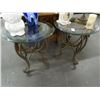 Image 1 : 2 Round Glass & Tile Top Tables - 2 Times the Money