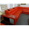 Image 1 : Red Leather 5 Piece Sectional Set