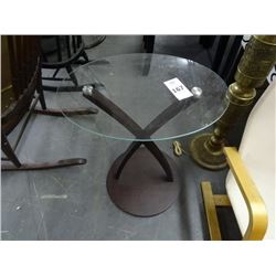 Contemporary Glasstop End Table