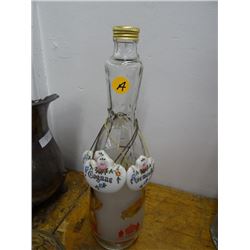 Russian Bottle w/Porcelain Bottle Hanger