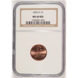 2005-D LINCOLN CENT NGC MS-69 RD