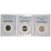 Image 1 : Lot of 3 Jeff. Nickels PCGS-66 1940, 41, 42 Type 2