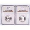 Image 1 : LOT OF ( 2 ) 1946-S WASHINGTON QUARTERS, NGC  MS-66