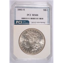 1882-S MORGAN SILVER DOLLAR, PCI MS-66