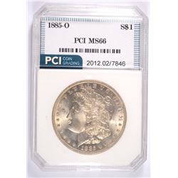 1885-O MORGAN SILVER DOLLAR, PCI MS-66
