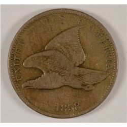 1858 SL FLYING EAGLE CENT VG/F