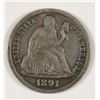 Image 1 : 1891 SEATED DIME XF-45