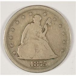 1875-S TWENTY CENT PC AG/G