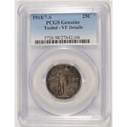 1918/7-S STANDING LIBERTY QUARTER PCGS VF DETAILS