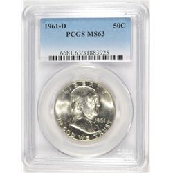 1961-D FRANKLIN HALF DOLLAR PCGS MS-63