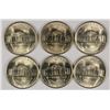 Image 2 : LOT OF ( 6 ) GEM BU 1943-D SILVER WAR NICKELS