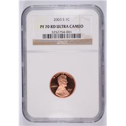 2003-S PROOF LINCOLN CENT NGC PF-70 ULTRA CAMEO
