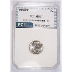 1956 ROOSEVELT DIME, PCI MS-67 FULL TORCH! LIST PRICE=$1600.00