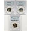 Image 1 : 3 WASHINGTON QUARTERS PCGS PR-67 1959, 61, 64