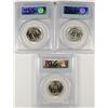 Image 2 : 3 WASHINGTON QUARTERS PCGS PR-67 1959, 61, 64