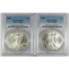 Image 1 : 2002 & 2003 AMERICAN SILVER EAGLES, PCGS MS-69