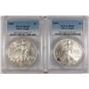 Image 1 : 2004 & 2005 AMERICAN SILVER EAGLES, PCGS MS-69