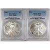 Image 1 : 2005 & 2006 AMERICAN SILVER EAGLES, PCGS MS-69