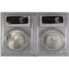 Image 2 : 2005 & 2006 AMERICAN SILVER EAGLES, PCGS MS-69