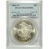 Image 1 : 1884-CC MORGAN SILVER DOLLAR, PCGS MS-63 DMPL