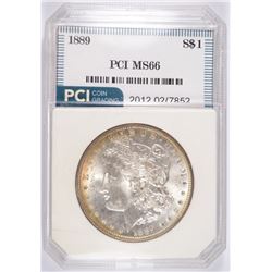 1889 MORGAN SILVER DOLLAR, PCI MS-66