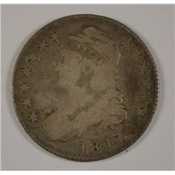 1817 CAPPED BUST HALF DOLLAR, VG