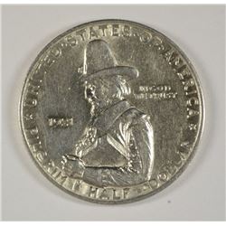 1921 PILGRIM COMMEMORATIVE HALF DOLLAR, AU