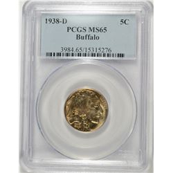 1938-D BUFFALO NICKEL PCGS MS-65