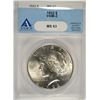 Image 1 : 1922 PEACE SILVER DOLLAR VAM-2 ANACS MS-63
