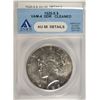 Image 1 : 1925-S PEACE SILVER DOLLAR RARE VAM-4 DOUBLED DIE REVERSE, ANACS AU-58