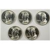 Image 1 : LOT OF ( 5 ) GEM BU BLAST WHITE 1947-S WASHINGTON QUARTERS