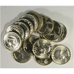 LOT OF ( 15 ) GEM BU WASHINGTON QUARTERS,  1947-64