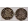 Image 1 : ( 2 ) 1833 CAPPED BUST DIMES, FINE