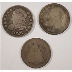 LOT OF ( 3 ) OLD DIMES:  SEE DESCRIPTION