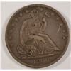 Image 1 : 1860-O SEATED LIBERTY HALF DOLLAR, VF scratch on obverse