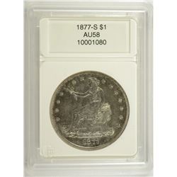 1877-S TRADE DOLLAR, CCGS AU-58