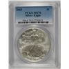 Image 1 : 2003 AMERICAN SILVER EAGLE, PCGS MS-70! PERFECT!
