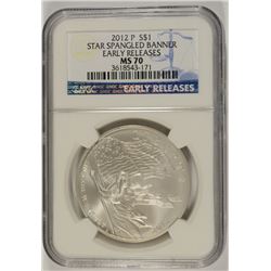 2012 STAR SPANGLED BANNER COMMEN DOLLAR NGC MS-70 !!! (EARLY RELEASE)
