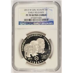 2013-W GIRL SCOUTS COMMEN DOLLAR NGC PF-70 !!!! UC (EARLY RELEASE)