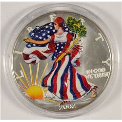 2002 SILVER AMERICAN EAGLE (COLORIZED)