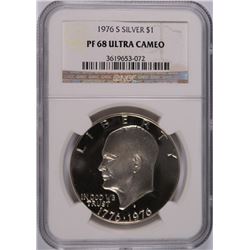 1976-S PROOF SILVER IKE DOLLAR NGC PF-68 UC
